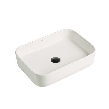 Lavoar de baie Mondego, pe blat, dreptunghiular, din ceramica sanitara, 50.5 cm, alb lucios, Elysium Lavoar de baie Mondego, pe blat, dreptunghiular, din ceramica sanitara, 50.5 cm, alb lucios, Elysium