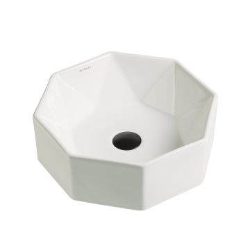 Lavoar de baie Pura, pe blat, din ceramica sanitara, 39 cm, alb lucios, Elysium Lavoar de baie Pura, pe blat, din ceramica sanitara, 39 cm, alb lucios, Elysium