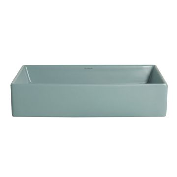 Lavoar de baie Solana, pe blat, dreptunghiular, din ceramica sanitara, 51 cm, verde mat, Elysium Lavoar de baie Solana, pe blat, dreptunghiular, din ceramica sanitara, 51 cm, verde mat, Elysium