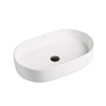 Lavoar de baie Vela, pe blat, oval, din ceramica sanitara, 60 cm, alb lucios, Elysium Lavoar de baie Vela, pe blat, oval, din ceramica sanitara, 60 cm, alb lucios, Elysium