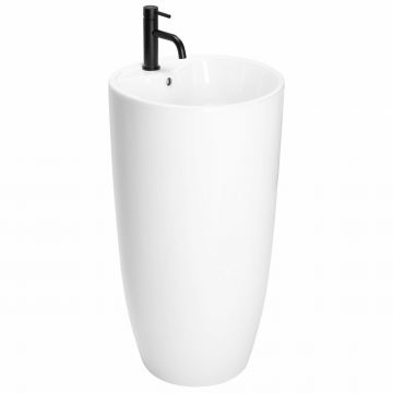 Lavoar freestanding Rea Anya rotund finisaj alb lucios 45 cm