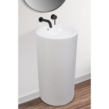 Lavoar stativ ceramic Rea Estera, 46 cm, alb